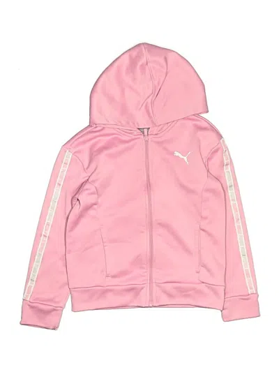 Pre-owned Puma Kids' Zip Up Hoodie In Pink