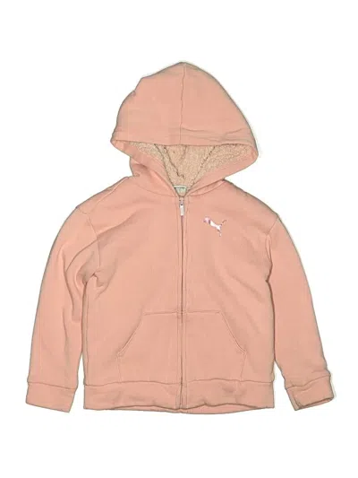 Pre-owned Puma Kids' Zip Up Hoodie In Pink