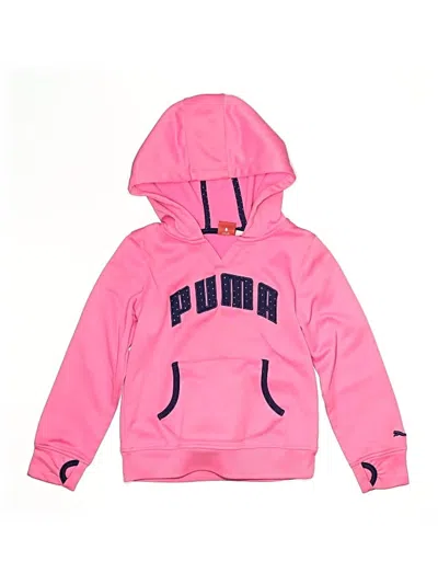 Pre-owned Puma Kids' Zip Up Hoodie In Pink