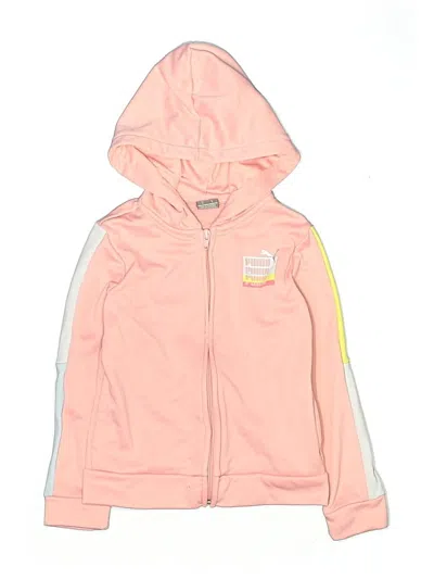 Pre-owned Puma Kids' Zip Up Hoodie In Pink