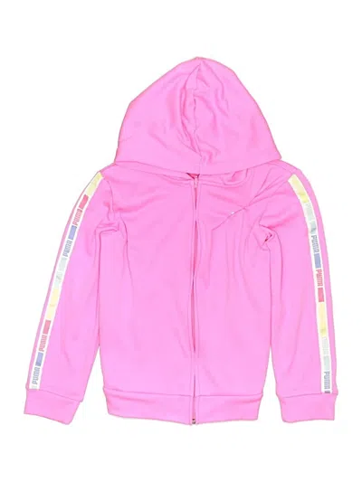 Pre-owned Puma Kids' Zip Up Hoodie In Pink