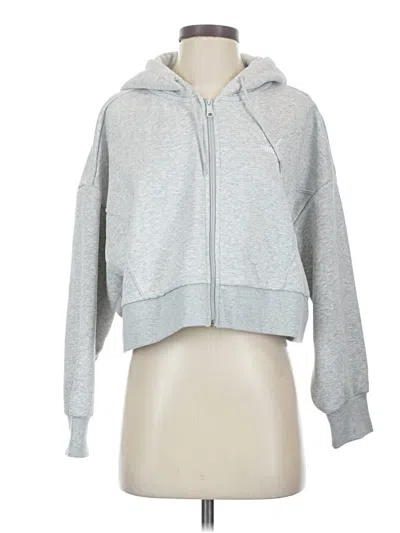 Pre-owned Puma Zip Up Hoodie In Silver