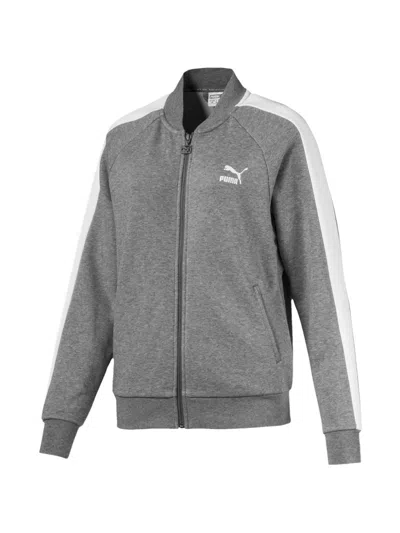 Puma Zip-up Long-sleeve Sweatshirt In Gray