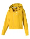 Puma Zipped Hoodie In Yellow
