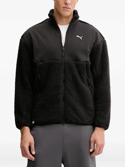 Puma Tech Relaxed Sherpa Jacket In Black
