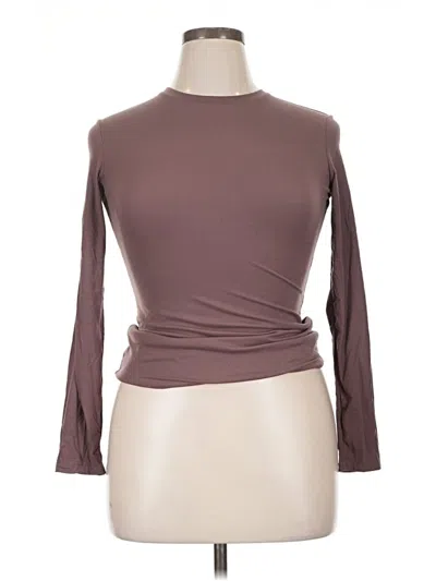 Pre-owned Pumiey 3/4 Sleeve T-shirt In Brown