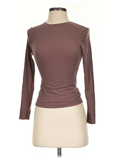 Pre-owned Pumiey 3/4 Sleeve T-shirt In Brown
