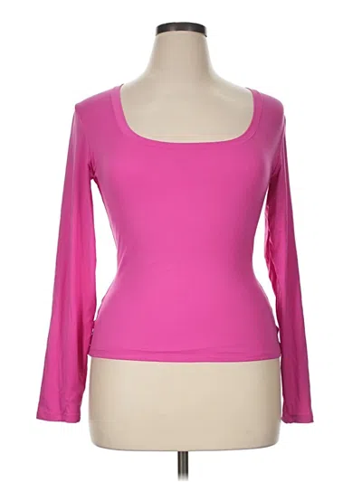 Pre-owned Pumiey 3/4 Sleeve T-shirt In Pink