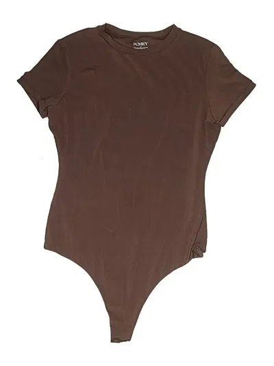 Pre-owned Pumiey Bodysuit In Brown