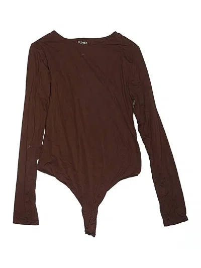 Pre-owned Pumiey Bodysuit In Brown