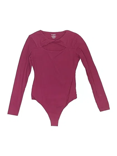 Pre-owned Pumiey Bodysuit In Burgundy