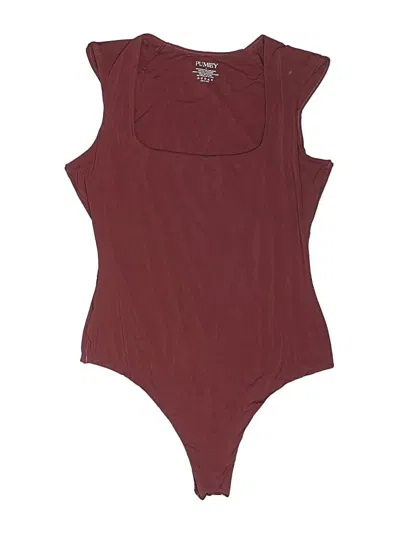 Pre-owned Pumiey Bodysuit In Burgundy