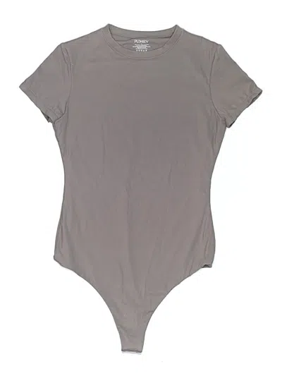 Pre-owned Pumiey Bodysuit In Gray