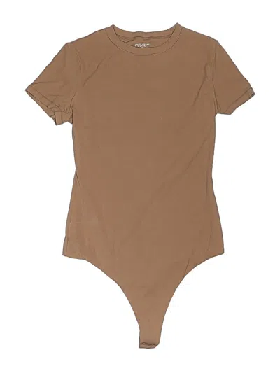 Pre-owned Pumiey Bodysuit In Tan