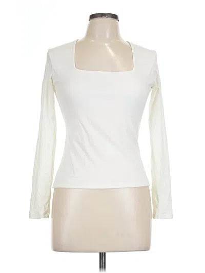 Pre-owned Pumiey Long Sleeve Top Ivory Turtleneck Tops In White