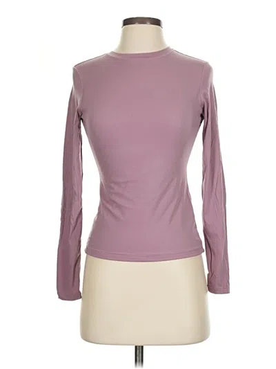 Pre-owned Pumiey Long Sleeve Top Purple Turtleneck Tops