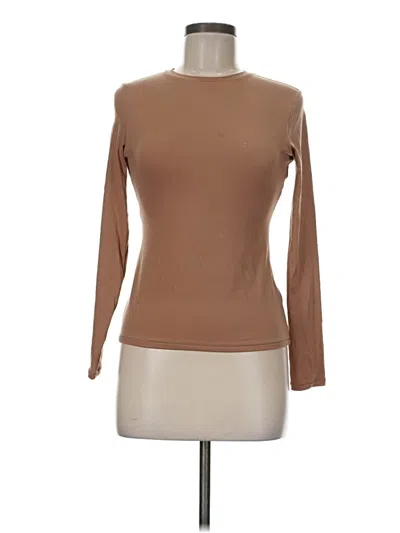 Pre-owned Pumiey Long Sleeve T-shirt In Brown