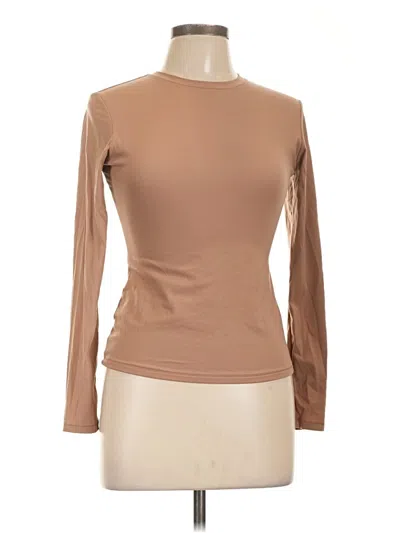 Pre-owned Pumiey Long Sleeve T-shirt In Brown