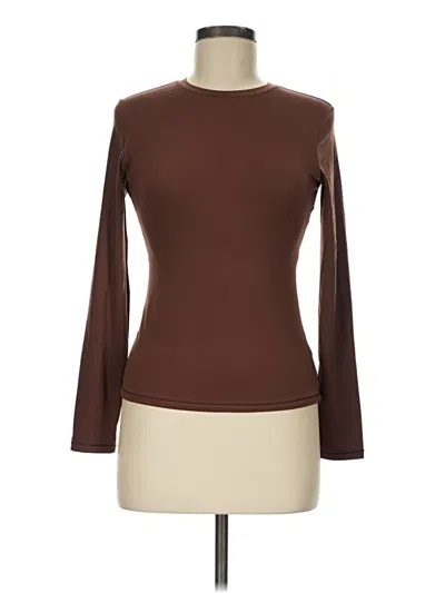 Pre-owned Pumiey Long Sleeve T-shirt In Brown