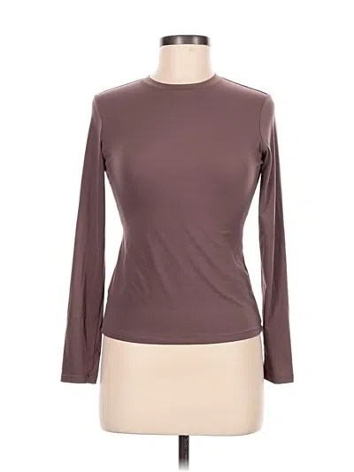 Pre-owned Pumiey Long Sleeve T-shirt In Brown