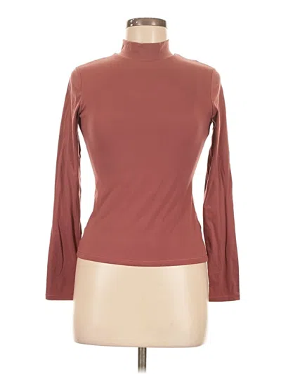 Pre-owned Pumiey Long Sleeve Turtleneck In Brown