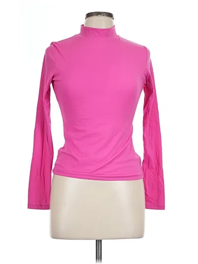 Pre-owned Pumiey Long Sleeve Turtleneck In Pink