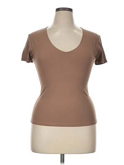 Pre-owned Pumiey Short Sleeve T-shirt In Brown