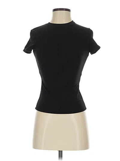 Pre-owned Pumiey Short Sleeve Turtleneck In Black