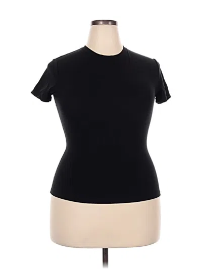 Pre-owned Pumiey Short Sleeve Turtleneck In Black