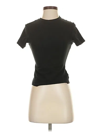 Pre-owned Pumiey Short Sleeve Turtleneck In Black