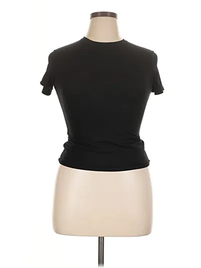 Pre-owned Pumiey Short Sleeve Turtleneck In Black