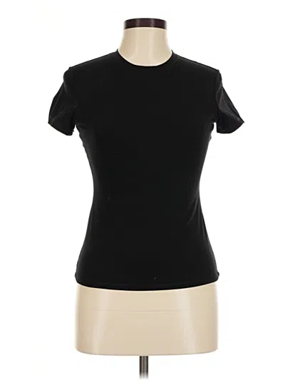 Pre-owned Pumiey Short Sleeve Turtleneck In Black