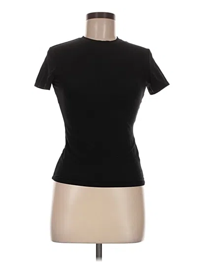 Pre-owned Pumiey Short Sleeve Turtleneck In Black