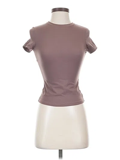 Pre-owned Pumiey Short Sleeve Turtleneck In Brown