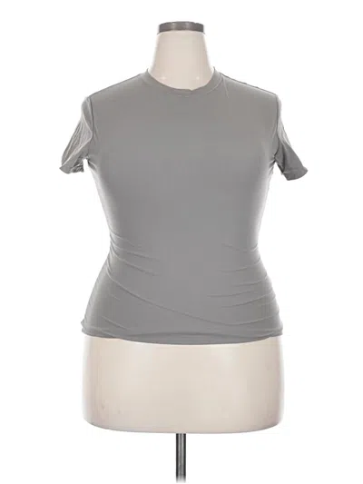 Pre-owned Pumiey Short Sleeve Turtleneck In Gray