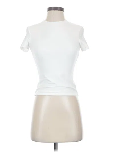 Pre-owned Pumiey Short Sleeve Turtleneck In Ivory