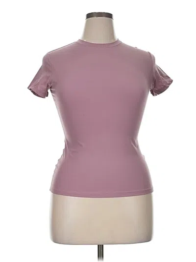 Pre-owned Pumiey Short Sleeve Turtleneck In Pink