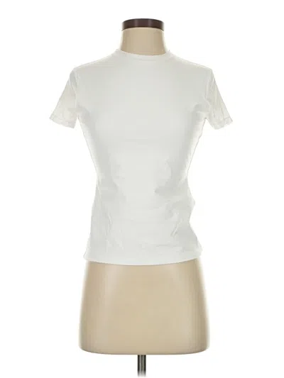 Pre-owned Pumiey Short Sleeve Turtleneck In White