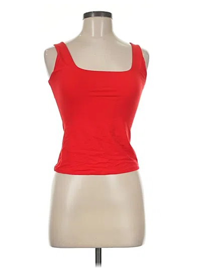 Pre-owned Pumiey Tank Top Red Strapless Neckline Tops