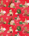 Punch Studio Holiday Party Pets Holiday Gift Wrap, 30" X 120" In Multi