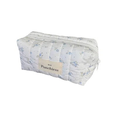 Punchiess Blue Meadow Makeup Bag