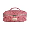 Punchiess Burgundy Ethnic Dyson Vanity Case In Red