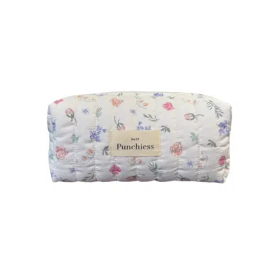 Punchiess Neutrals Roses Makeup Bag