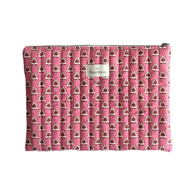 Punchiess Pink / Purple Pink Burgundy Laptop Sleeve In Pink/purple