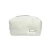 Punchiess White Plush Makeup Bag In White