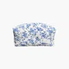 Punchiess Blue Floral Makeup Bag In Blue