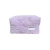 Punchiess Pink / Purple Lilac Towel Makeup Bag In Pink/purple