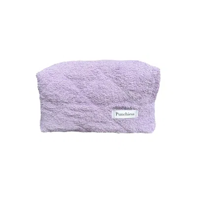 Punchiess Pink / Purple Lilac Towel Makeup Bag In Pink/purple