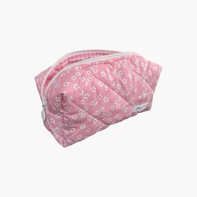 Punchiess Pink / Purple Pink Floral Makeup Bag In Pink/purple