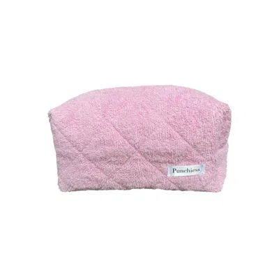Punchiess Pink / Purple Pink Towel Makeup Bag In Pink/purple